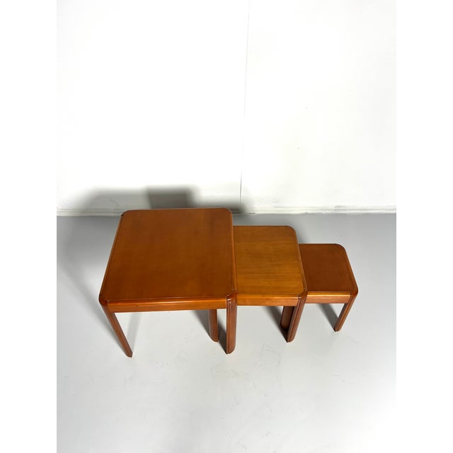 Nesting Tables in Wood, Italy, 1960s, Set of 3 For Sale - Image 6 of 6