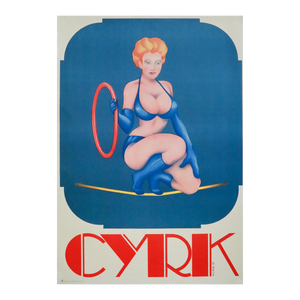 1975 Polish Circus Poster - Cyrk (Aerialist) - Zdzislaw Milach