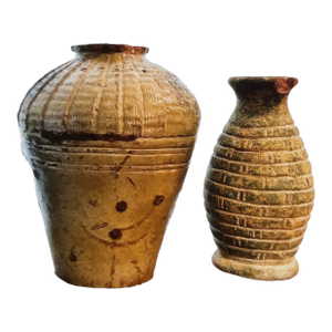 Antique Onta Ware - Wabi-Sabi Style Ceramic Vases