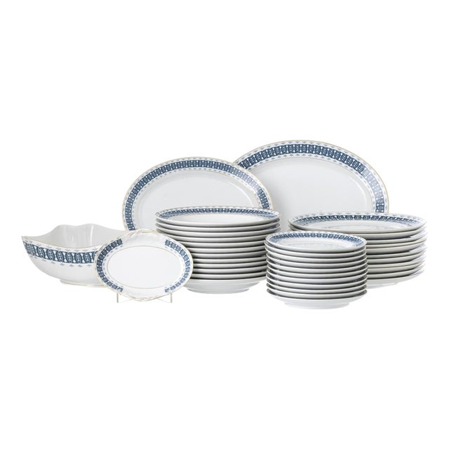 Porcelain Dinner Service from Vista Alegre, Set of 38 For Sale