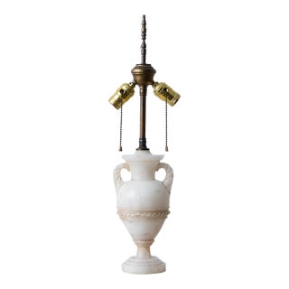 Neoclassical Alabaster Urn Lamp, Early 20th Century For Sale