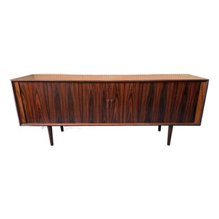 Danish Rosewood Tambour Door Credenza by Faarup Møbelfabrik C1970s For Sale