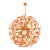 Large Pink Murano Glass Sputnik Chandelier, Mid Century Modern, 1980s. For Sale