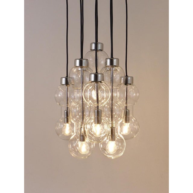 German Space Age Hourglass Chandelier, 1960s For Sale - Image 11 of 18
