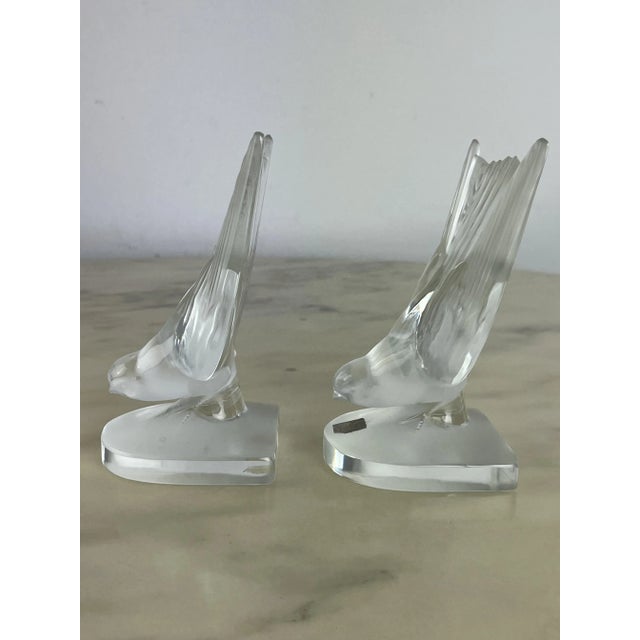 1980s Crystal Bookends by Lalique, France, 1980s, Set of 2 For Sale - Image 5 of 11