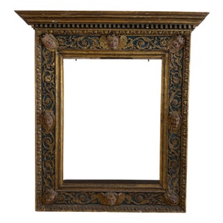 Lombard Frame in Lacquered and Gilded Wood, Early 16th Century For Sale