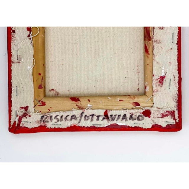 Twelve-Panel Red and Gold Art Installation "Pura Grid" by Jeanne Risica, Oil on Canvas, Hand-Signed For Sale In Washington DC - Image 6 of 6