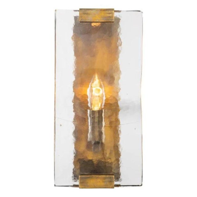 Wall Lamps in Vintage Brass and Handblown Glass, Set of 2 For Sale - Image 3 of 8
