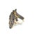 Bochic "Orient" Vintage Neoclassical Crocodile Topaz Ring 18K Gold & Silver For Sale - Image 9 of 18