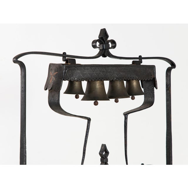 Wrought Iron Latten Bell Stand, Three Tier, English Late 19th C. For Sale - Image 11 of 18