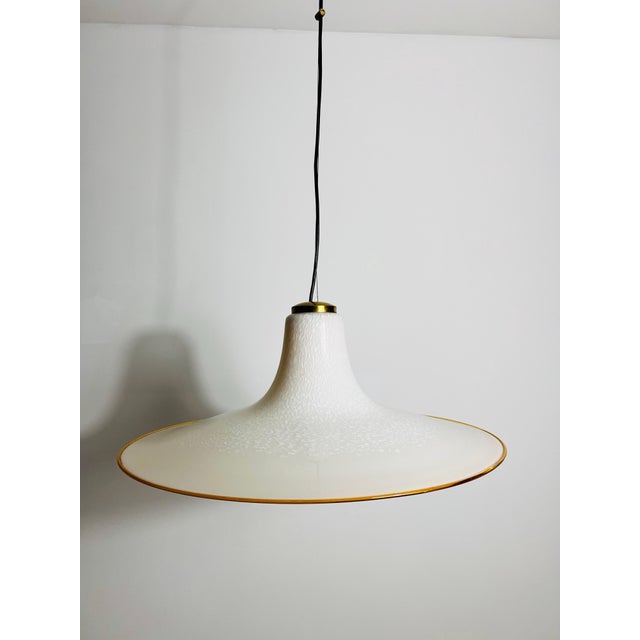 Metal Mid-Century Murano Glass Pendant Lamp, 1960s, Italy For Sale - Image 7 of 11