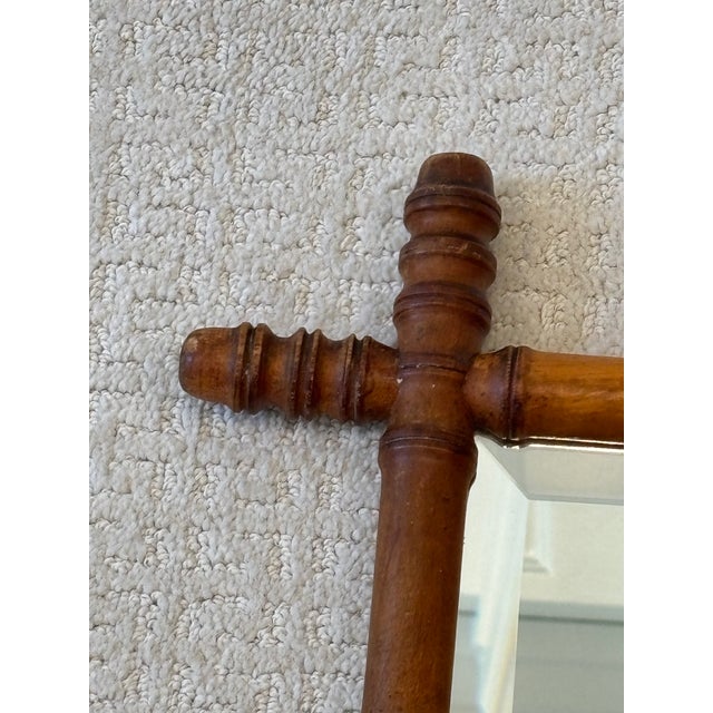 Antique French Faux Bamboo Mirror For Sale - Image 15 of 18