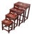 Asian Rosewood + Mother of Pearl Inlaid Nesting Tables, Set of Four For Sale