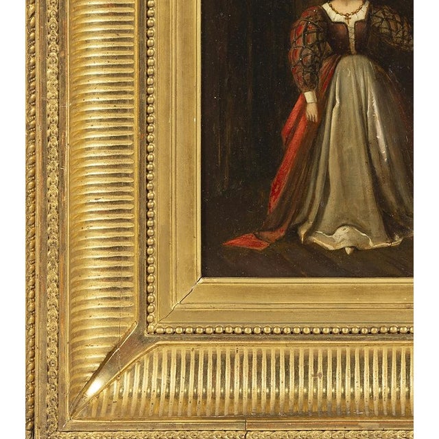 Painting - Female Figure - 18th Century. Oil on wood; 18th-century English school. Dimensions: 25x19 cm