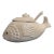 Vintage Figural Fish Tureen With Lid & Ladle – White Ceramic Coastal Nautical Serveware For Sale