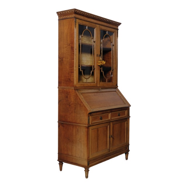 Louis XVI Display Cabinet with Flap Secretaire, Italy, 1950s For Sale