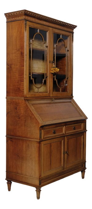 Louis XVI Display Cabinet with Flap Secretaire, Italy, 1950s
