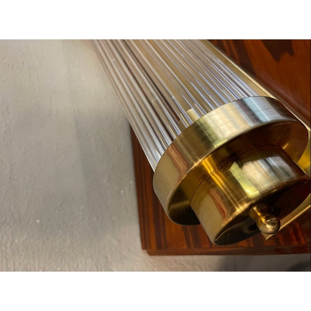 1940s Vintage Crystal Sconce in Brass and Crystal, 1940s For Sale - Image 5 of 7