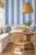 Modern Clubhouse Stripe Grasscloth Wallpaper by House Party | Cornflower Blue and White | 6 Yards For Sale - Image 3 of 11