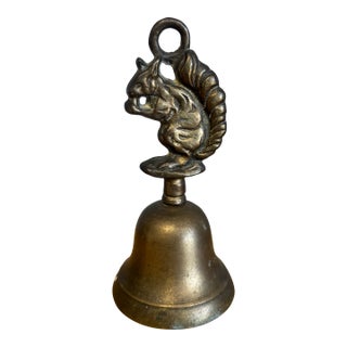 Vintage English Brass Squirrel Bell For Sale