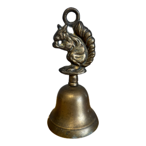 Vintage English Brass Squirrel Bell
