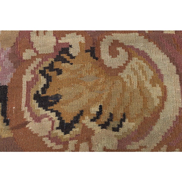 Pink Antique French Aubusson Rug For Sale - Image 8 of 8