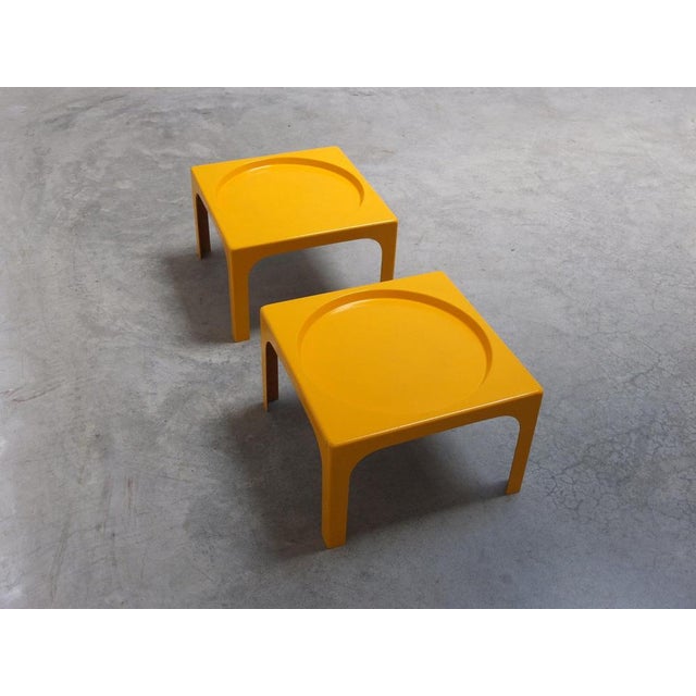 Fiberglass Side Tables by Marc Berthier for Prisunic, 1970s, Set of 2 For Sale - Image 3 of 18