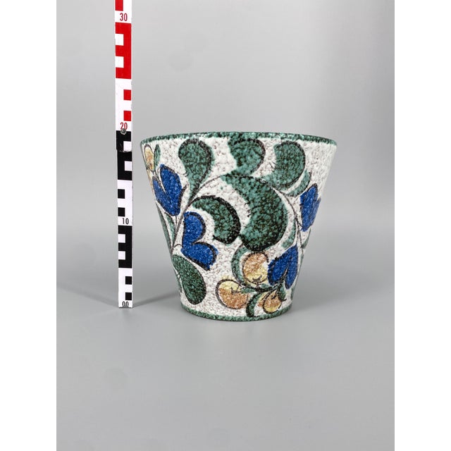 Flower Pot with Floral Decoration by Ruscha Keramik, West Germany, 1960s For Sale - Image 13 of 14