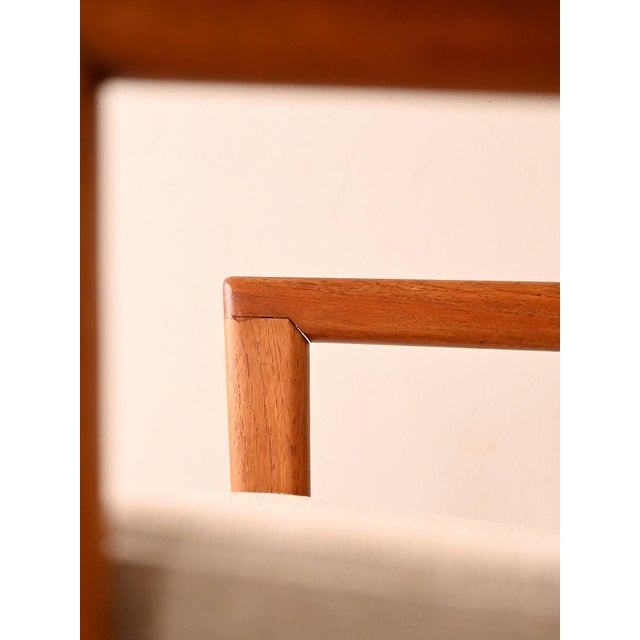 Brown Padded Armchair with Teak Structure, 1960s For Sale - Image 8 of 10