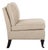 Modern Slipper Chair, Off White & Espresso For Sale - Image 3 of 10