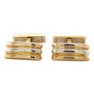 Late 20th Century Pair of Cartier, 18k Gold Trinity Cufflinks For Sale