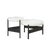 Alwa Two Big 5601wb Side Table with White Top and Black Base by Sebastian Herkner for Pulpo For Sale