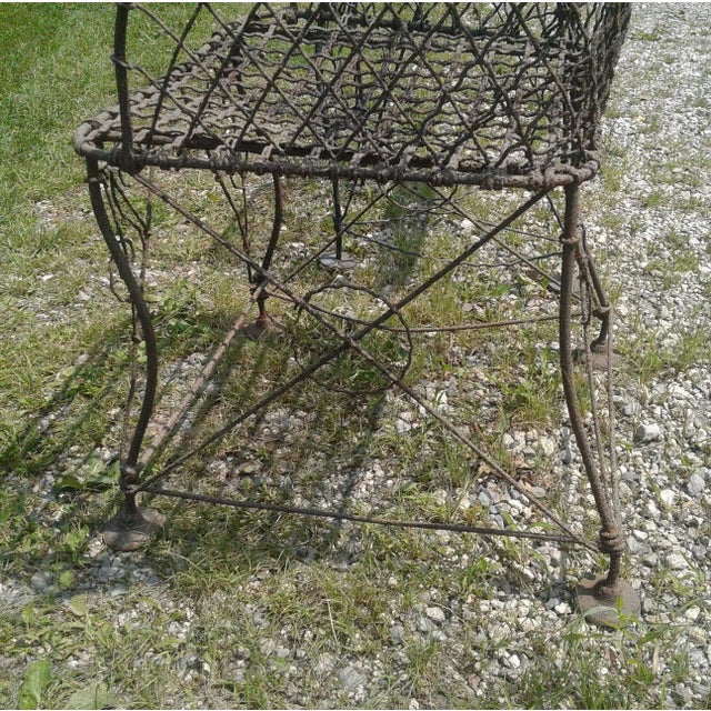 Antique Victorian Style Wire Chairs - Set of 2 For Sale - Image 11 of 12