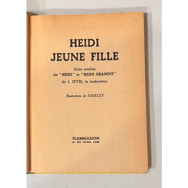 1950’s French Language Edition of Johanna Spyri’s Classic Heidi Series- Set of 3 For Sale In Palm Springs - Image 6 of 18