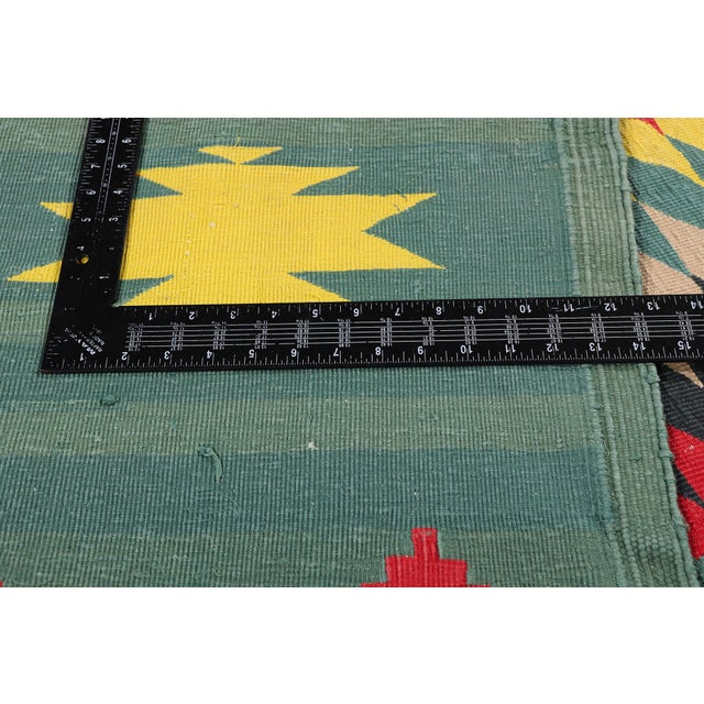 Textile Vintage Indian Dhurrie Rug, 10'00 X 15'11 For Sale - Image 7 of 10