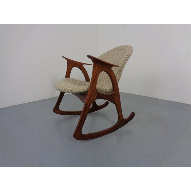1960s Teak Rocking Chair by Aage Christiansen for Erhardsen & Andersen, Denmark, 1960s For Sale - Image 5 of 18