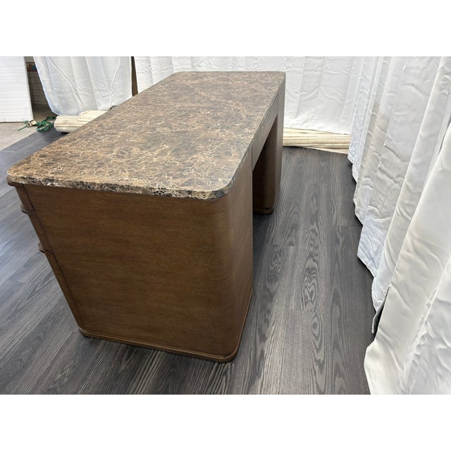 Restoration Hardware Rh Ligné Emperador Desk by Julie Lawrence For Sale - Image 4 of 18