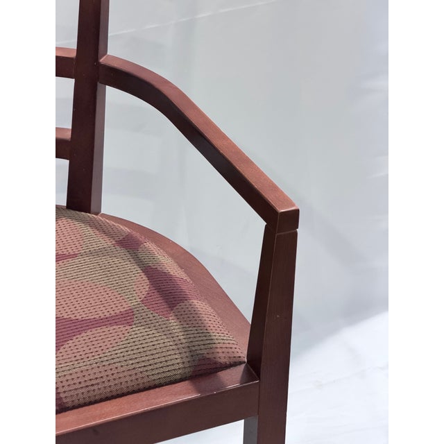 Late 20th Century Pair of KnollStudio Mid Century Modern Wood Armchairs For Sale In New York - Image 6 of 10