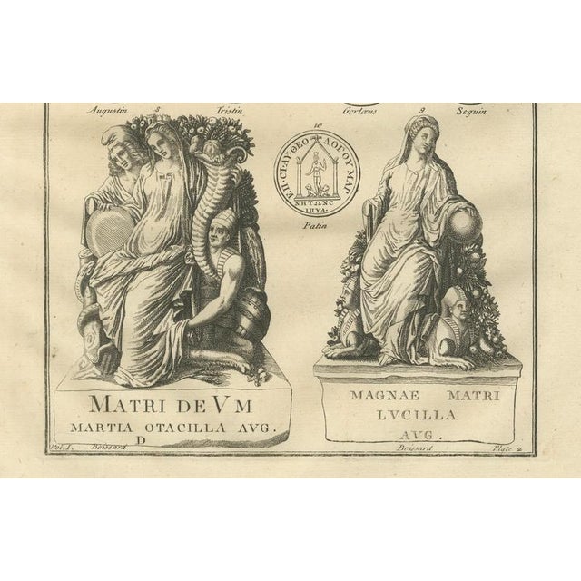 After Bernard de Montfaucon, Roman Chariot Relief and Imperial Allegories, 1721, Engraving For Sale - Image 3 of 9