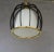Italian White Opaline Glass Cage Ceiling Lamp, 1950s For Sale - Image 13 of 14