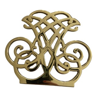 Virginia Metal Crafters Jefferson Cipher Solid Brass Bookend For Sale