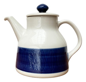Mid-Century Swedish Koka Blue, Blau, Bla Series Coffee Pot by Hertha Bengtson for Rörstrand, 1950s