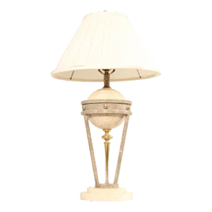 1980s Michael Taylor Post-Modern Travertine Table Lamp