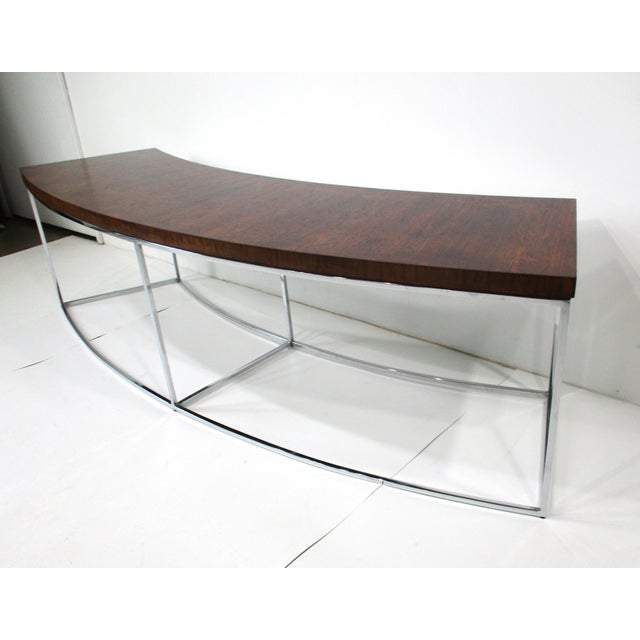 Milo Baughman Rosewood Chrome Sofa Table for Thayer Coggin For Sale - Image 10 of 11