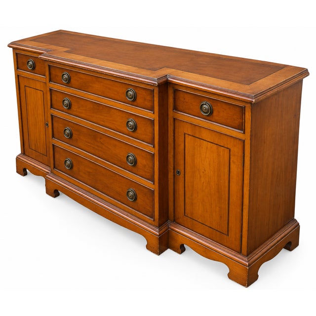 Wood Small English Empire Style Sideboard, 1950s For Sale - Image 7 of 9