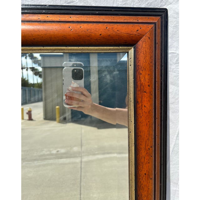 Distressed Tuscan-Style Full-Length Floor Mirror For Sale In Sacramento - Image 6 of 16