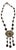 Vintage Stephen Dweck Bronze Floral Medallion Tassel Necklace For Sale