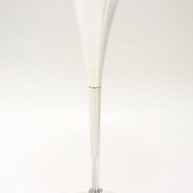 Antique 11" Tiffany & Co. Gilt Sterling Silver Floriform Trumpet Flower Vase For Sale In Philadelphia - Image 6 of 11
