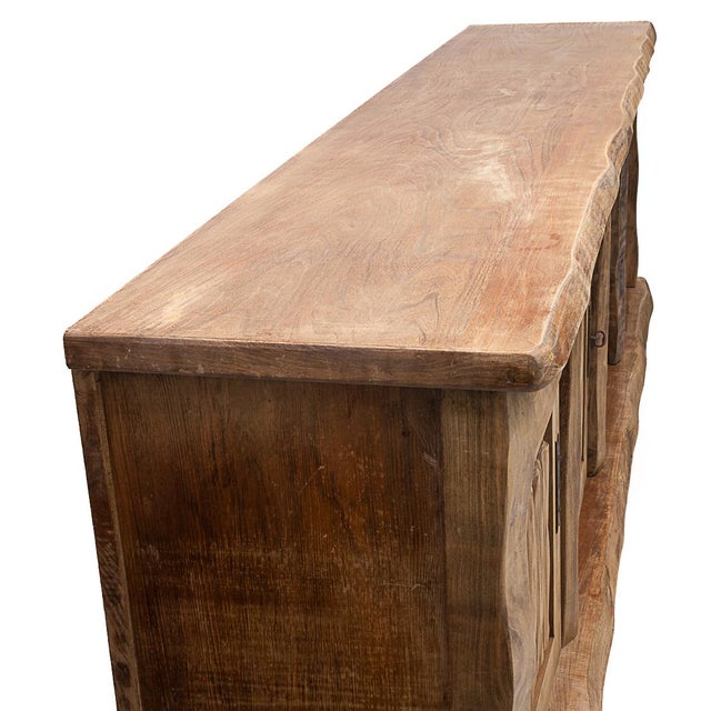 Wood Brutalist Sideboard in Elm, 1960s For Sale - Image 7 of 11