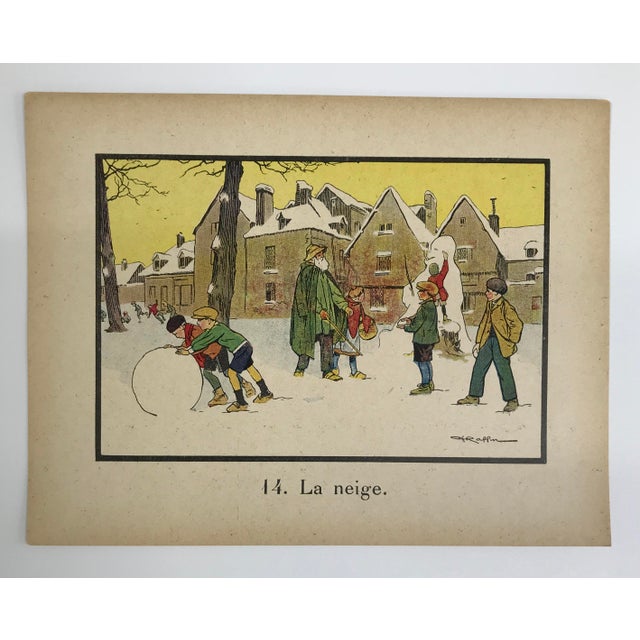 This illustration is representative of a genre widely used in early French educational publishing, particularly in primary...